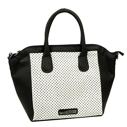 GG Rose Perforated Star Tote White