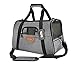 Pawfect Pets Pet Travel Carrier, Soft-Sided with Two Pet Mats for Small Dogs and Cats (Charcoal Grey)