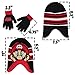 Nintendo Boys Winter Hat And Kids Gloves Set, Super Mario Beanie For Ages 4-7, Red/Black