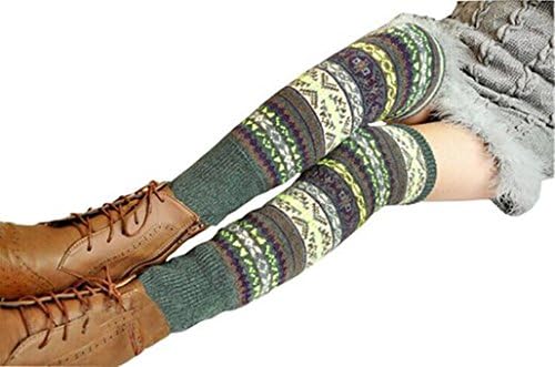 MSHUI Women's Cable Knit Leg Warmers in Multiple Style and Colors Leggings