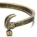 COOLSTEELANDBEYOND Retro Style Mens Hammer Bangle Cuff Bracelet Bronze Old Metal Finishing