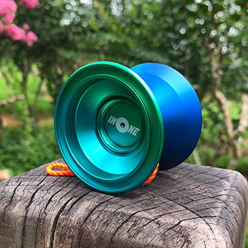 INONE Aurora YOYO Aluminum Alloy Unresponsive Yo-yos Designed for Kids, Yo-Yo Fans, Beginners Gift Glove, 10 Strings, Spare Bearing - Thumbnail 2