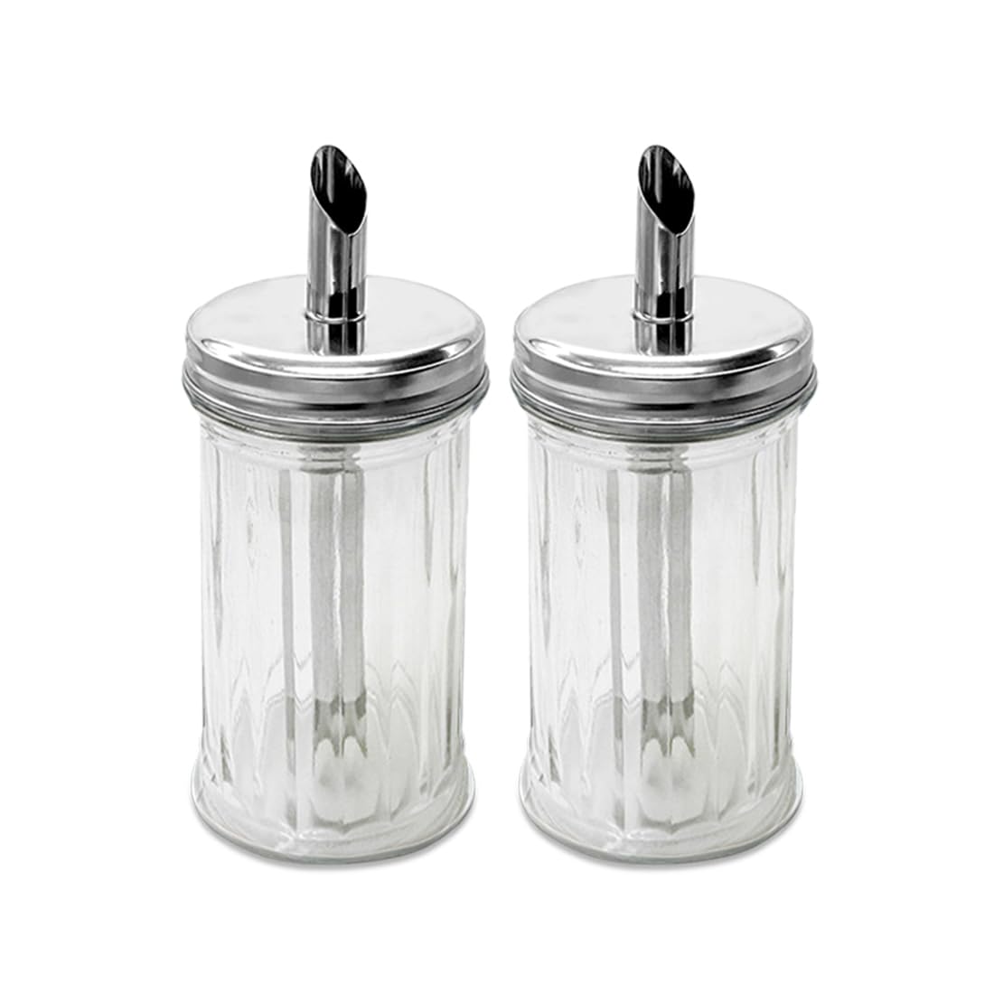 Photo 1 of 1 Stop & Go 12 oz Sugar Pourer with Precision Spout and Durable Metal Lid – Perfect for Sugar, Salt, Spices, and Powdered Ingredients – Easy-Pour Design for Kitchen, Dining, and Baking- Set of 4