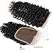 Youth Beauty 4x4inch Bleached Knots Closure, Kinky Curly 12inch Human Hair Lace Closure