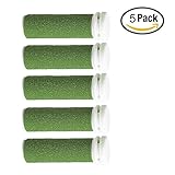 Foot Solutions Super Coarse Micro Mineral Replacement Rollers Compatible with Emjoi Micro-Pedi Callus Remover (5 Pack Green)