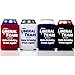 Republican Supporting Liberal Tears Drink Insulators 4 Pack in Black, Red, White, and Blue. Perfect American Patriotic Gift for Dad, Husband and Conservatives. Collapsible Coolers for 12oz - 16oz cans