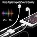 Headphone Jack for iPhone Earphone AUX Audio Splitter Adapter 3.5mm Jack Dongle Earphone Connector Compatible for iPhone 7 Plus/X/8/8 Plus Wire Control Headset Extender Connector Support iOS 10.4