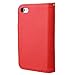 iPhone 4S Case,iPhone 4 Case,by HiLDA,Wallet Case,PU Leather Case,Credit Card Holder,Flip Cover Case[Red]