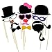 Miayon 58PCS Colorful Props On A Stick Mustache Photo Booth Party Fun Wedding Favor Christmas Birthday Favor
