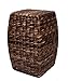 BirdRock Home Seagrass Accent Stool | Made of Hand Woven Seagrass | 21 inch Stool