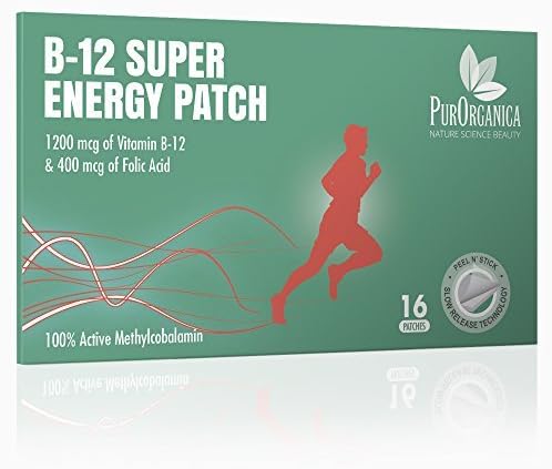 Vitamin B12 Patch Best Value 16 Patches Up To 4 Month Supply High Quality 1200 Mcg Methylcobalamin 400 Mcg Folic Acid Your Satisfaction Or Risk Free 100