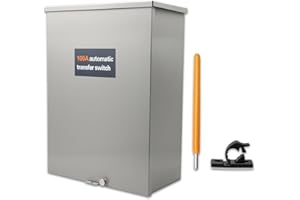 KUTTOLE 100 Amp Automatic Transfer Switch Single Phase Generator Transfer Switch, Power Management Replacement for Generac RXSW100A3, NEMA 3R Outdoor Rated Aluminum Enclosure for Indoor and Outdoor Use