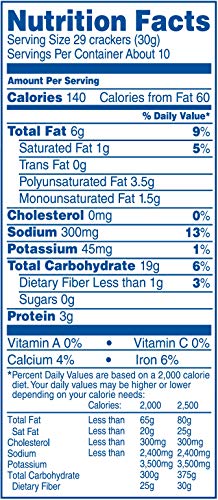Cheese Nips Cheddar Baked Snack Crackers, 11 Ounce (Pack of 6)