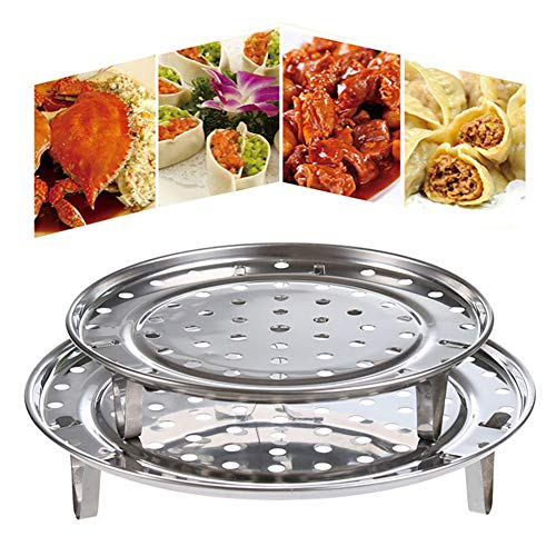 Steamer Rack, Three Legged Cooking Tool Round Steamer Rack, Stainless Steel Steaming Stand For Home Kitchen Pot, Pans etc(19.5x1x4cm) - Thumbnail 3
