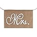 vLoveLife 14'' x 9'' Mr & Mrs Burlap Chair Banner Set Chair Sign Garland Rustic Vintage Wedding Photo Background backdrop Party Chair Decoration - 1 Pair