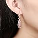 Boosic 18K Rose Gold Plated Water Drop Filigree Dangle Earrings for Women