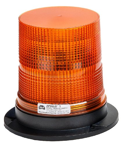 Wolo (3060P-A) Apollo 1 GEN 3 Emergency Warning Light - Amber Lens, Permanent Mount