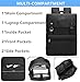 HFSX Vintage College Laptop Backpack for Women & Men - with USB Charging Port (Black, Fits 15.6 inch Notebook)