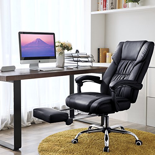 SONGMICS-Poltrona-Girevole-con-Poggiagambe-Sedia-Direzionale-Ergonomica-da-Ufficio-Studio-Regolabile-con-Rotelle-OBG71B