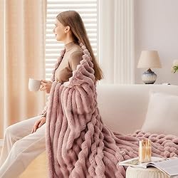 NEWCOSPLAY Super Soft Queen Blanket Pink Premium