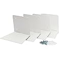 STORAGE MANIAC Invisible Floating Bookshelves Wall Mounted, Heavy-Duty Book Organizers, Iron Wall Mounted Shelves for Bedroom, White 4-Pack Large