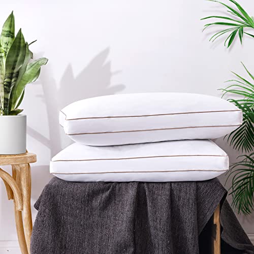 WhatsBedding Luxury Goose Down Pillows Standard Size Set of 2 100