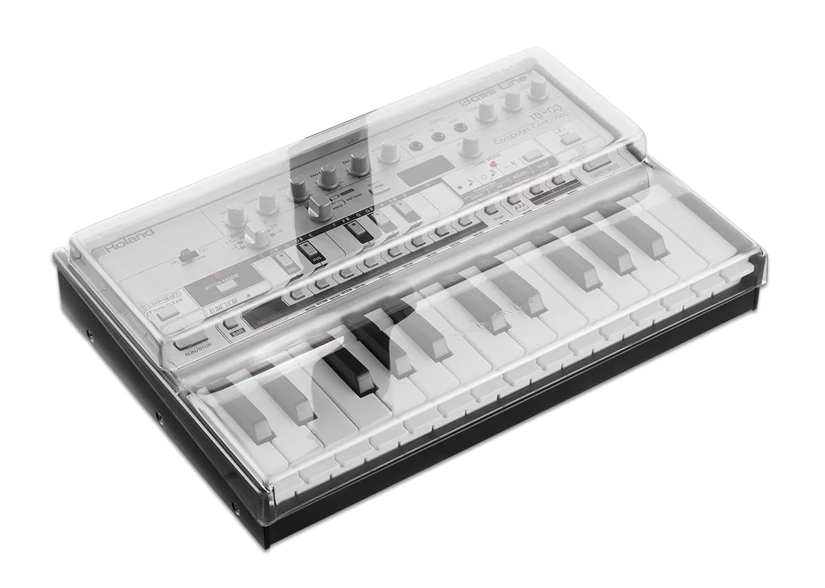 Decksaver Cover for Roland K-25M Boutique - Super-Durable Polycarbonate Protective lid in Smoked Clear Colour, Made in The UK - The Producers' Choice for Unbeatable Protection