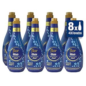 Flor Elixir Azul Suavizante Concentrado - 8 Paquetes de 50 Dosis ...