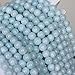 MJDCB Natural Round Aquamarine Gemstone Spacer Loose Beads Spacer Beads for DIY Jewelry Making Strand 15