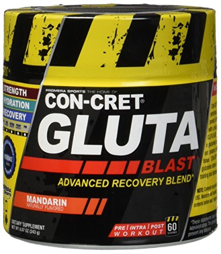 Promera Health Con-Cret Gluta Blast Advanced Recovery Blend, Mandarin, 8.57 Ounce