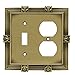 Brainerd 64475 Pineapple Single Switch/Duplex Wall Plate/Switch Plate/Cover, Tumbled Antique Brass