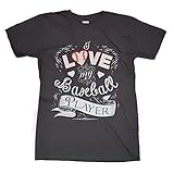 Tees2urdoor Love my Baseball Player Charcoal T-Shirt