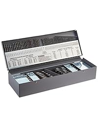 Gyros 45 32115 Premium de grado industrial HSS Negro Óxido 115-pieces Juego de brocas