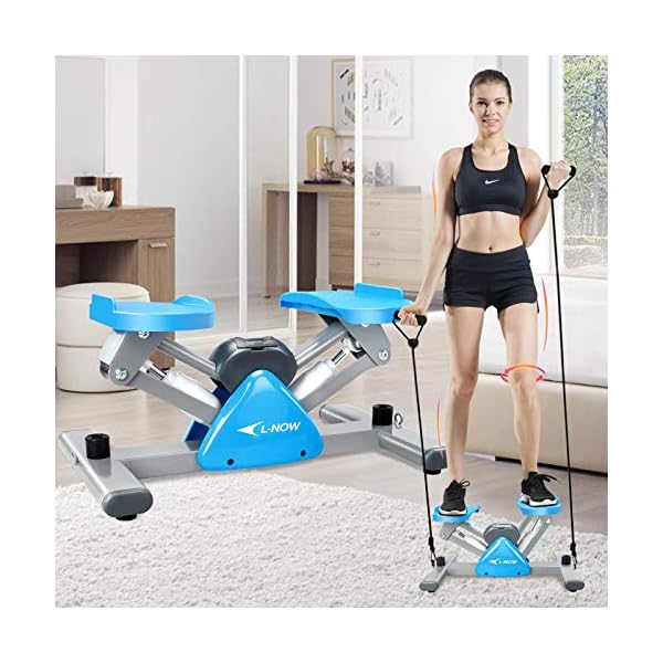 L-NOW-Mini-Stair-Stepper-for-Exercise-Equipment-Stair-Stepper-Machine-with-Resistance-Bands-and-LCD-MonitorMini-Stepper-for-Indoor-Workout L NOW Mini Stair Stepper for Exercise Equipment Stair Stepper Machine with Resistance Bands and LCD Monitor,Mini Stepper…