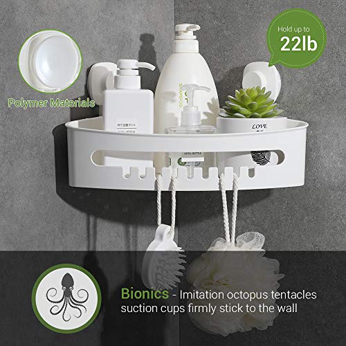 Luxear Eckregal mit Saugnapf Ohne Bohren, wasserdichte ...