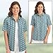 Collections Etc Women's Star Print Button Down Shirt