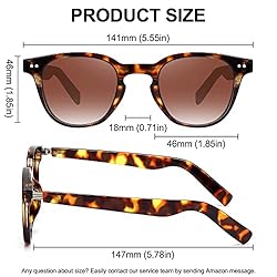MEETSUN Vintage Round Polarized Sunglasses for