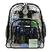 K-Cliffs Heavy Duty Clear Backpack See Through Daypack Student Transparent Bookbag Black By Praise Start