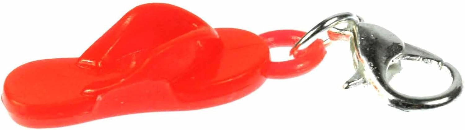 Miniblings Thongs Beach Charm Pendant Zipper Pull Sandals Red Slippers Shoes, 20mm - Image 3