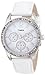 Timex Women's T2P385 Crystal Multi-Function White Leather Strap Watch
