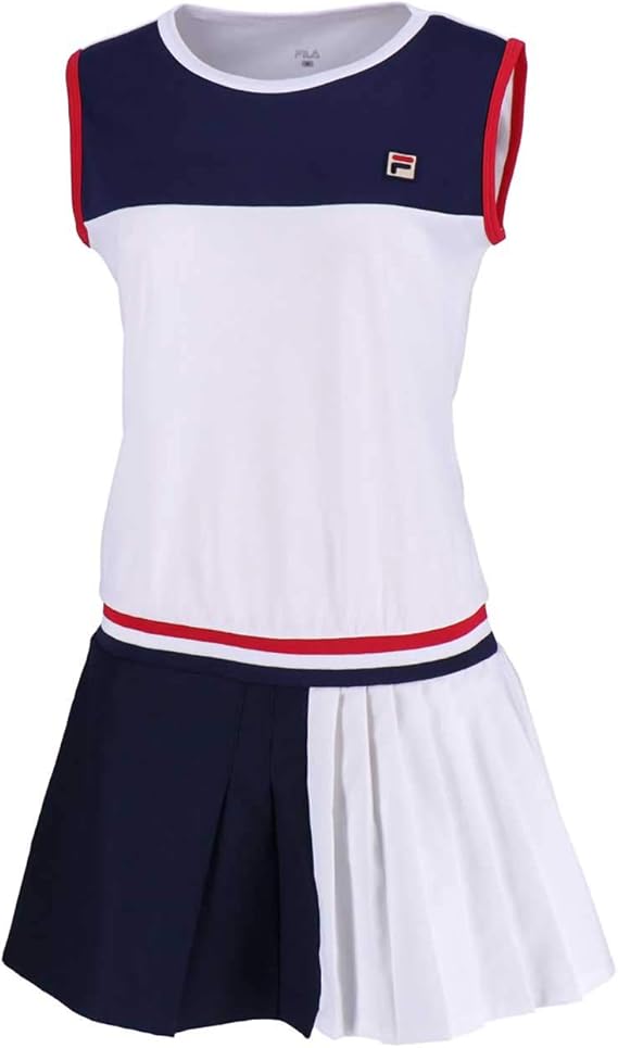 Amazon フィラ テニス テニス ノースリーブワンピース 吸水速乾 Uvカット Vl1915 レディース ホワイト ネイビー 日本 Xl 日本サイズxl相当 レディース 通販