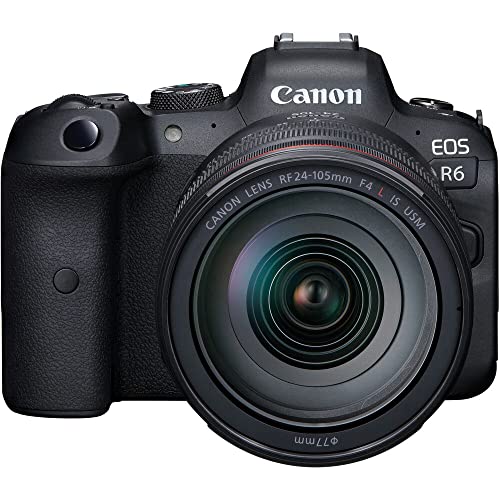 Canon EOS R6 Mirrorless Digital Camera with 24105mm f/4L Lens (4082C012) + 4K Monitor + Canon