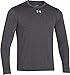 Under Armour Mens Locker T Long Sleeve Shirt Medium Carbon Heather/White