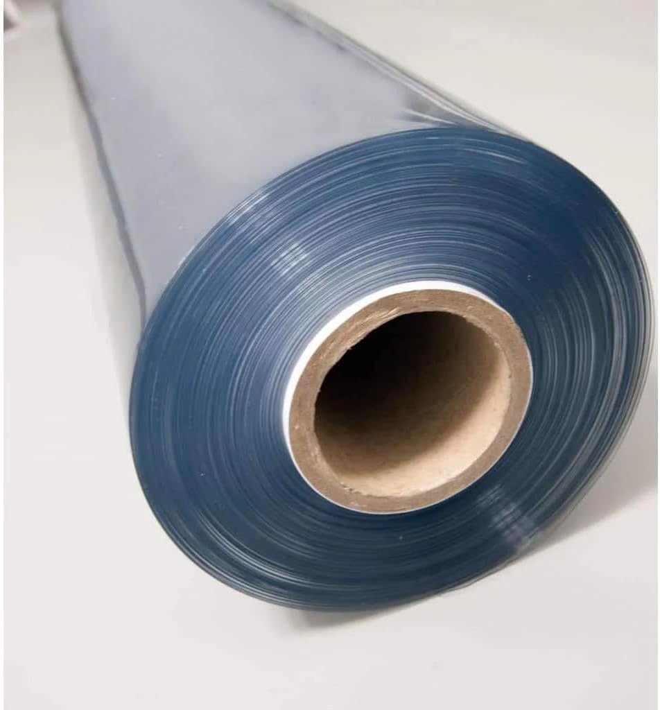 Photo 1 of ****SIMILAR****Metro Screenworks Clear Vinyl Roll (Partial) - Marine Grade Vinyl 16 Gauge Sheet - 54-in x 8 Yards - Double Polished Heavy Duty Plastic Sheeting for Porch, Patio, Windows, Boats, Greenhouse, & More