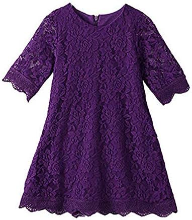 CVERRE Flower Girl Lace Dress Country Dresses Sleeves 1-6 7-16