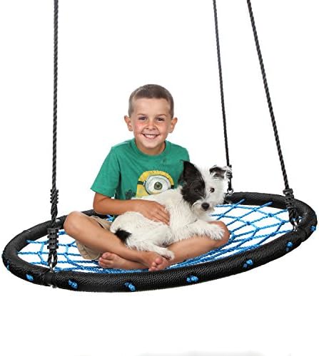 Outdoor Spider Web Tree Swing for Adults &amp; Children - Backyard Net Swing Kit with Premium Comfort Safety Netting - Perfect 2 Person Spider Web Swing for Adult &amp; Toddler - Guaranteed to Last Outside