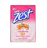 Zest - Lush Paradise Moisturizing Bars, with Almond Oil and Fruit Extracts, 2 Bar Package, 3.2 Oz Each, 6.4 Oz Total - Feel Zestfully Clean!