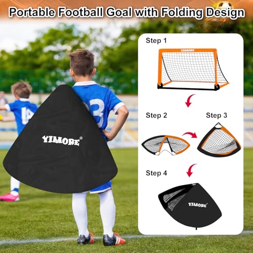 Yimore Football Goals for Garden Children with Carry Bag 3 in 1 Children's Football Goal Goal Wall for Children Foldable Football Goal Football Goals Gifts for Garden Children