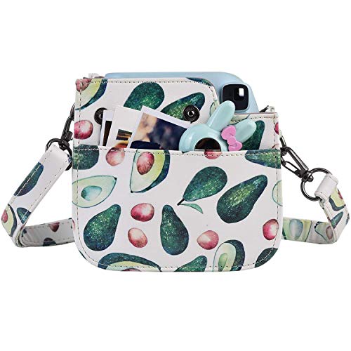 Katia Camera Case Bag Compatible for Fujifilm Instax Mini 9 Instant Film Camera, Also for Fujifilm Instax Mini 8 Instant Film Camera, with Accessories Pocket and Strap - Avocado