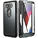 LG V20 Case, YOUMAKER Full-Body Rugged Belt Clip Holster Case with Built-in Screen Protector for LG V20 (2016 Release), Black/Black